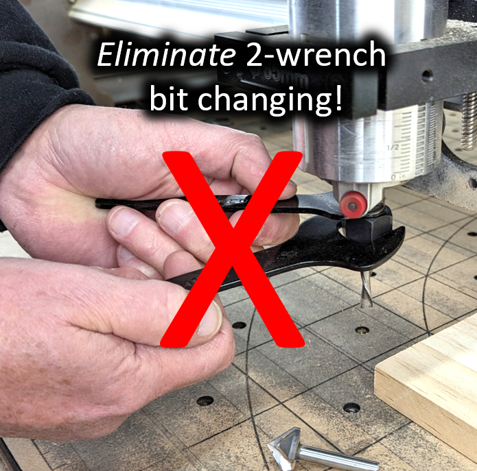 Muscle Chuck CNC Bit Quick Change Tool w FREE Wrench for Makita