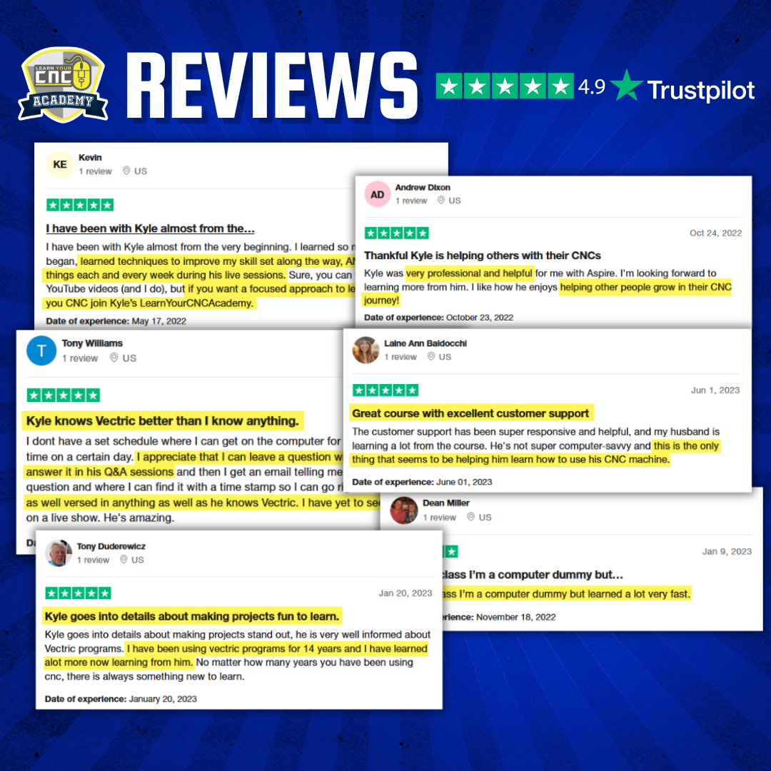 Learn Your CNC - VCarve Master Training Course