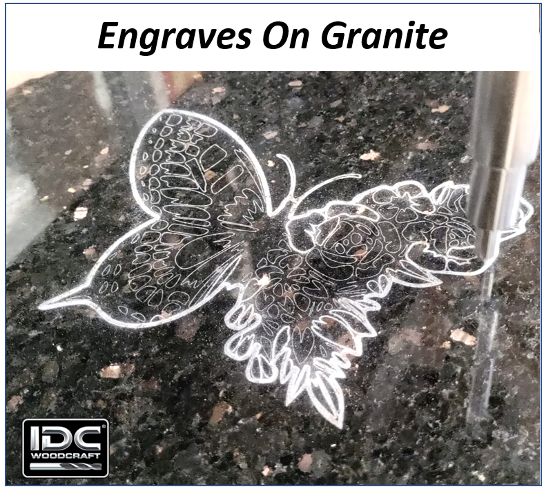 diamond drag engraver by idc woodcraft on granite