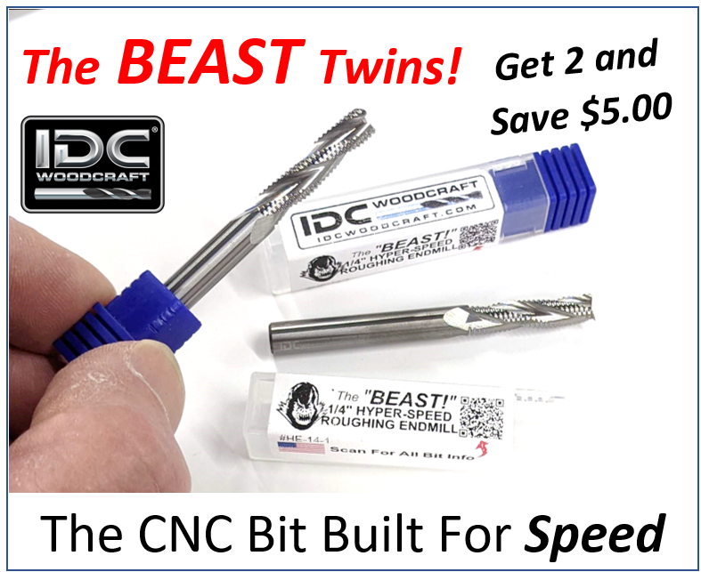 the beast twins set two piece router bit set by idc woodcraft
