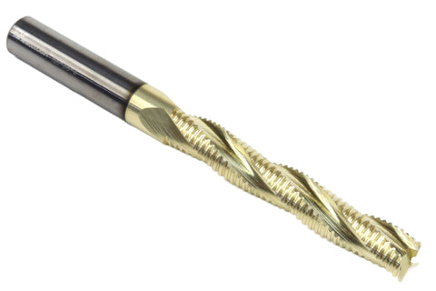 The "DEEP SLAYER" Long High-Performance 3/8" Roughing Endmill, 3/8" Shank