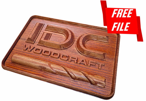 FREE 3D STL File – IDC Woodcraft Logo - Perfect First 3D CNC Router Carving Project for Beginners