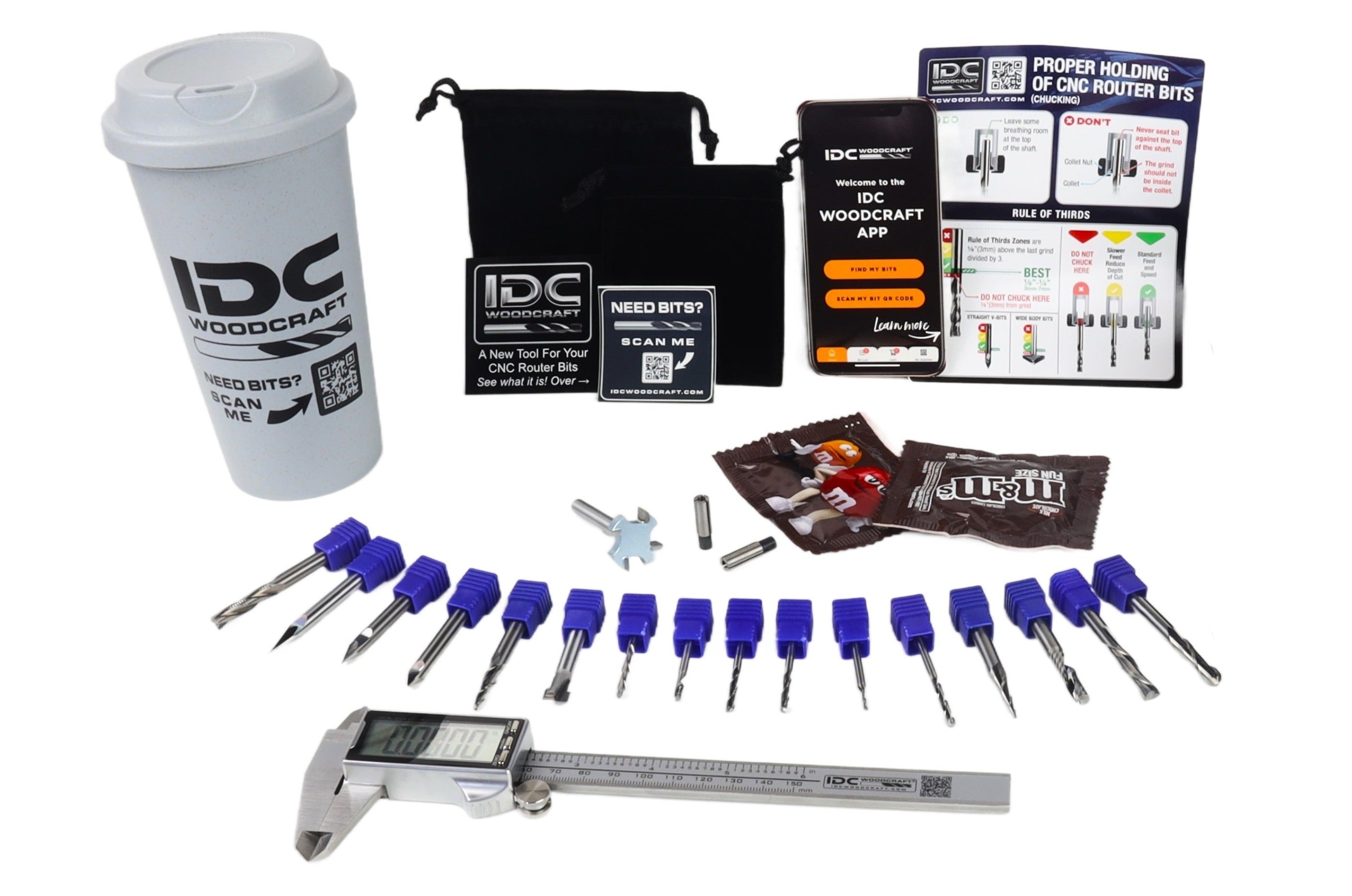 Idc Core Roueter 20pc CNC Router Bit PRO Starter Set w/ FREE Bonuses – IDC Woodcraft