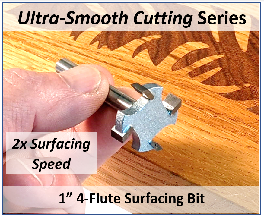 1" idc woodcraft spoilboard slab flattening surfacing bit for cnc routers