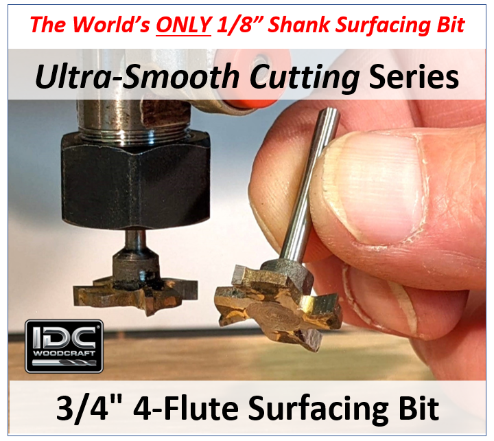 3/4" idc woodcraft spoilboard slab flattening surfacing bit for cnc routers