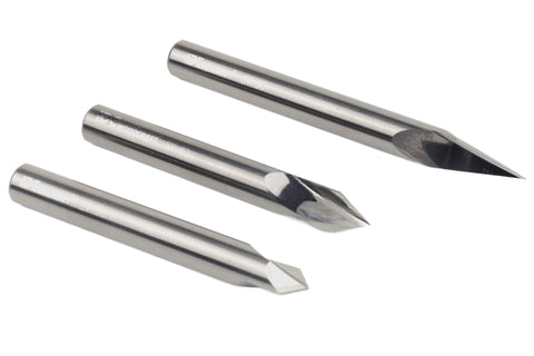 Ultra-Clean Cuts, 30, 60 & 90 Degree V-Bit Set For CNC Routers, 1/4 Shank