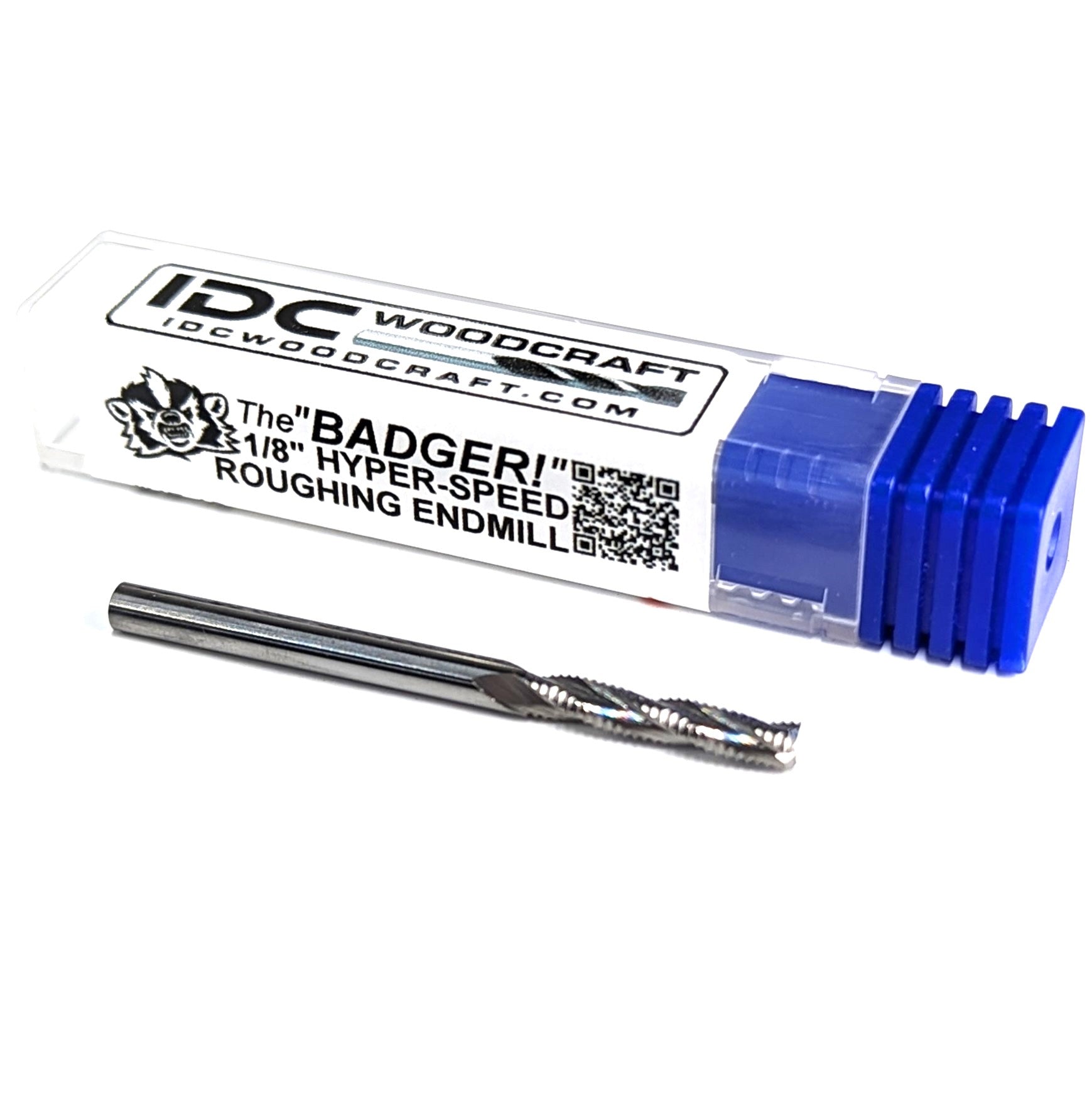The "BADGER" 1/8 High-Speed Roughing CNC Router Bit, 1/8 Shank