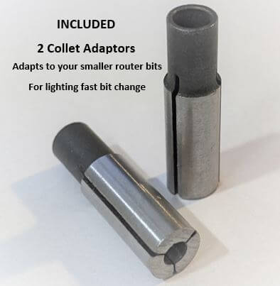 cnc router 1/4" to 1/8" collet adapter