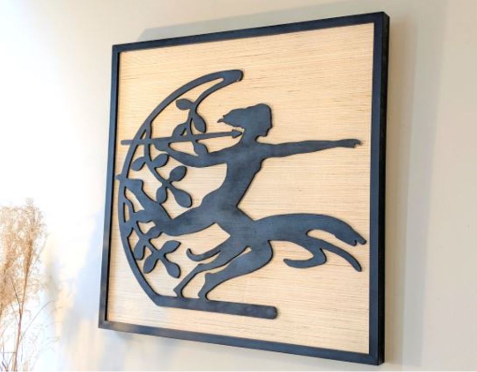 warrior woman sign made with cnc router
