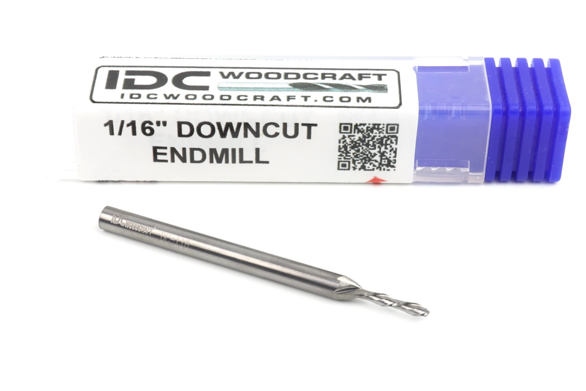 1/16" Down Cut Endmill for Fine Detail