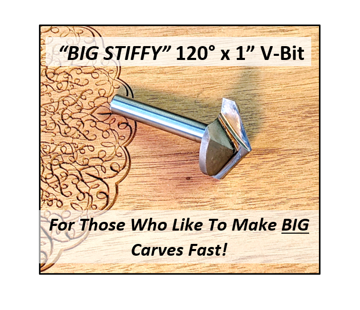 120 degree v bit for large cnc router carves by idc woodcraft