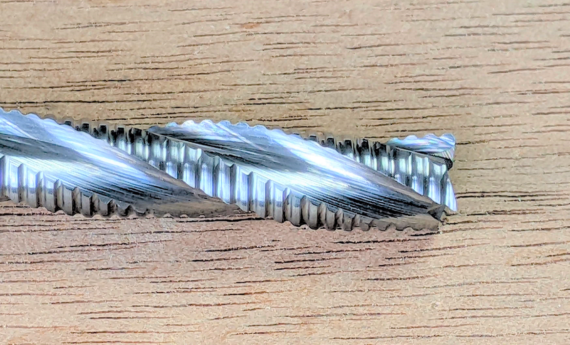 1/4" roughing bit for cnc routers with a 1/4" shank by idc woodcraft