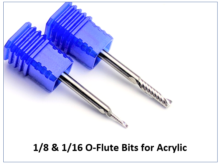 1/8" carbide acrylic o flute endmill by idc woodcraft for plastics