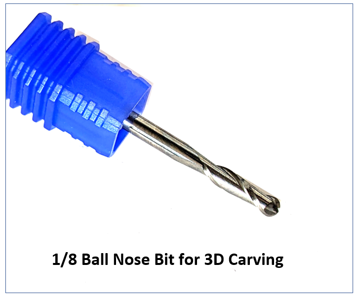 1/8" carbide ball nose endmill by idc woodcraft for cnc routers