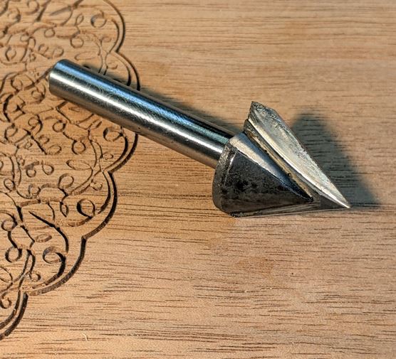 60 Degree V Grooving Bit for CNC Routers, 1/4 Shank – IDC Woodcraft