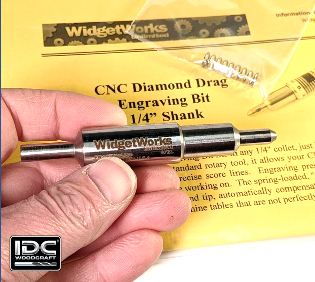 Stunning Detail Diamond Drag Engraving Bit for CNC Routers, 1/4
