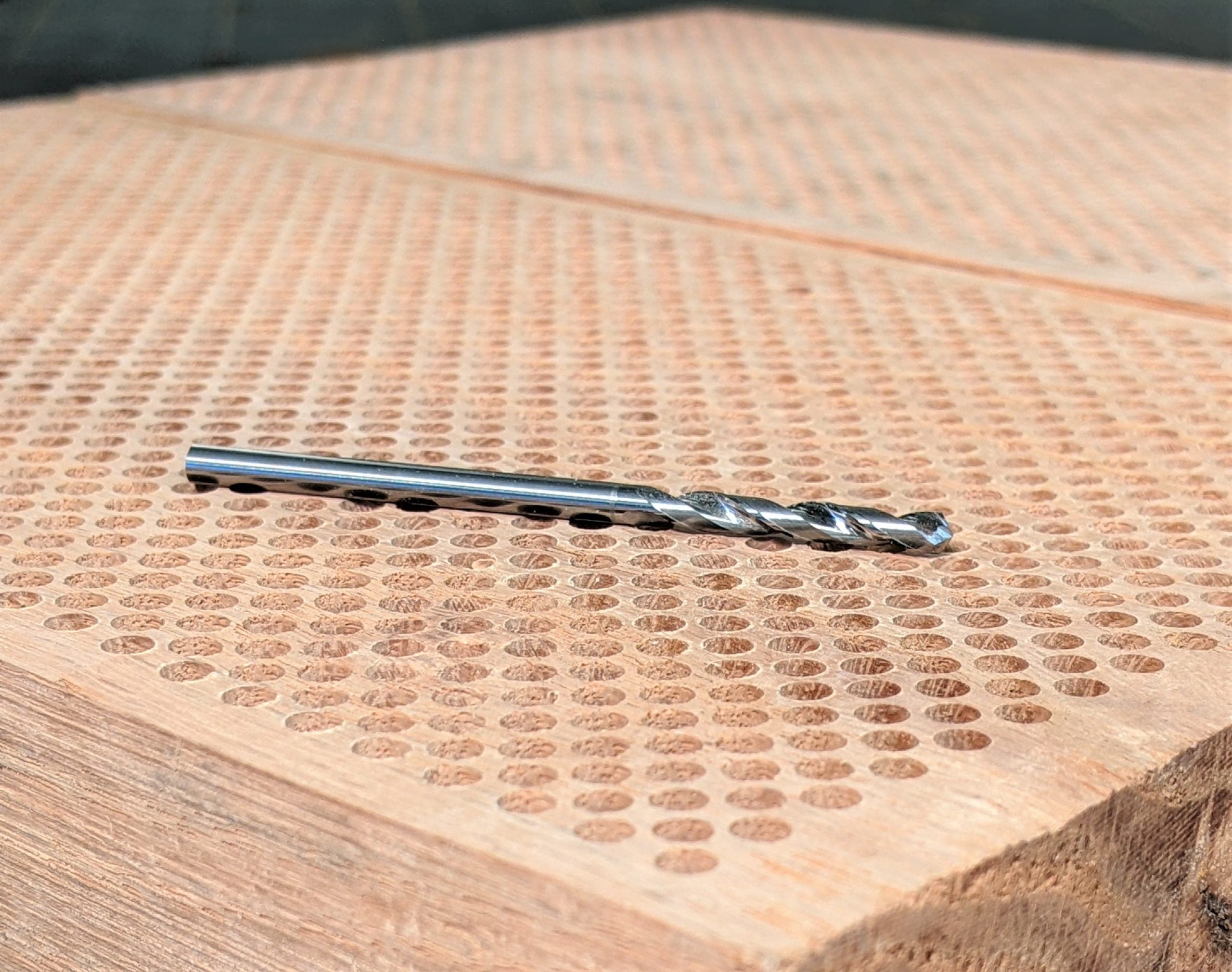 1/8" Carbide drill bit for cnc router projects like cribbage boards