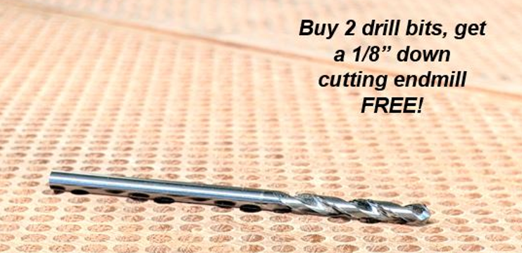 1/8" shank down cutting endmill for cnc routers by idc woodcraft