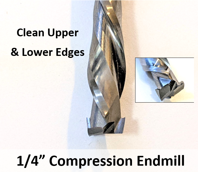 1/4" compression carbide endmill for cnc router