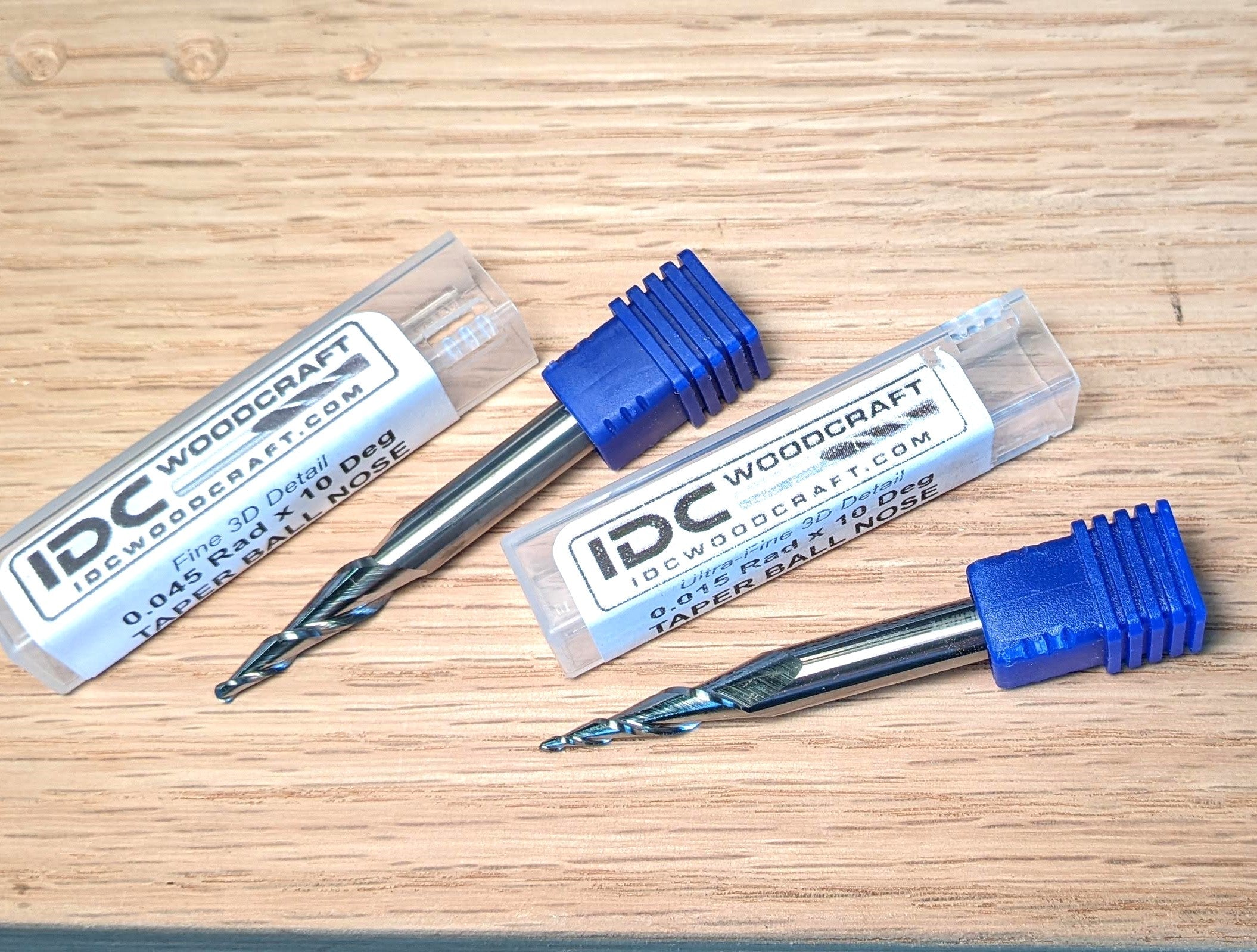 Ultimate 2-pc 3D Carving Taper Ball Nose Bit Set For CNC Routers, 1/4 ...