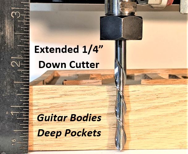 extra long 1/8" end mill for guitar making with a cnc router